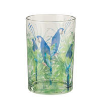 WINDLICHT PAPEGEI - Blau, Glas (12/18cm) - J-Line