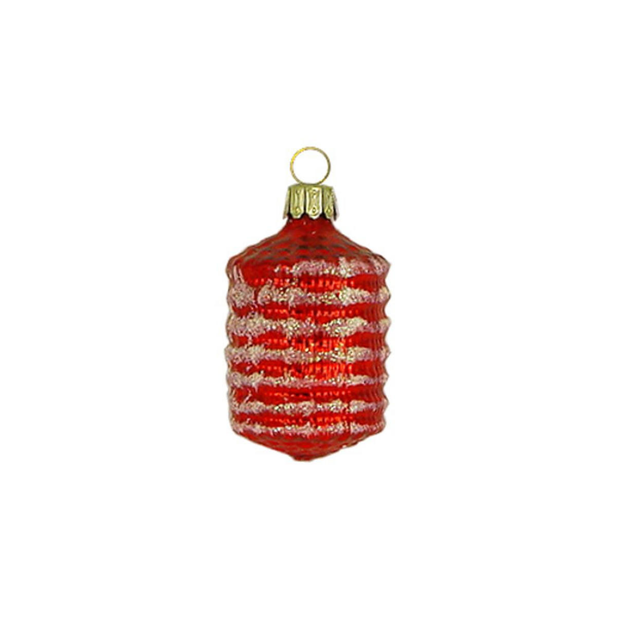 CHRISTBAUMSCHMUCK Kleiner Lampion rot 4,5 cm - Multicolor, Metall (0.1/4.5/0.1cm)