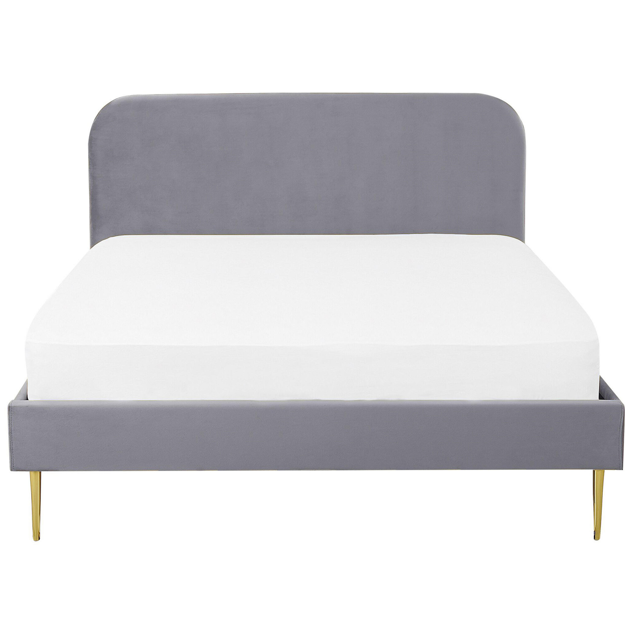 POLSTERBETT 180/200cm Grau Flayat - Grau, Textil (180/200cm) - Beliani