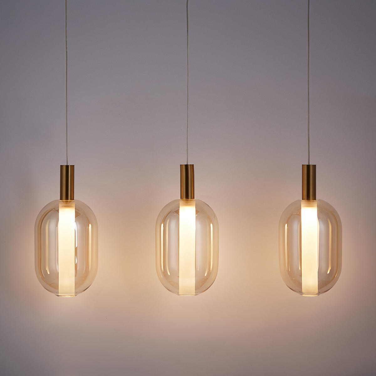 PENDELLEUCHTE Exemplar - Goldfarben, Glas (70/13/120cm) - Butlers