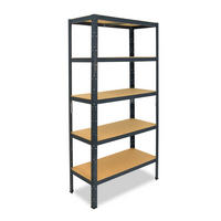 SCHWERLASTREGAL HOME 200x50x45 cm in anthrazit mit 5 Böden und 175 kg Traglast pro Boden - Anthrazit, Metall (50/200/45cm) - shelfplaza