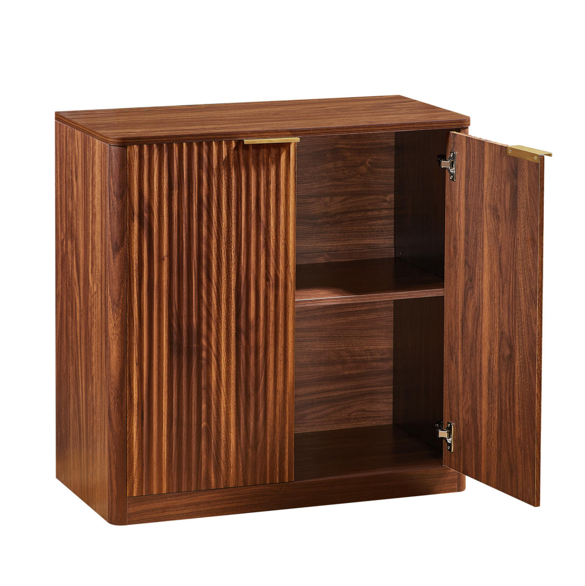 SIDEBOARD 80/40/80 cm Braun aus Spanplatte mit Stauraum - Braun, Holzwerkstoff (40/80/80cm) - OKWISH