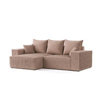 ROHOVÁ SEDAČKA SENSO, textil, Béžová - černá/béžová, dřevo/kompozitní dřevo (255/148cm) - AltaBeds
