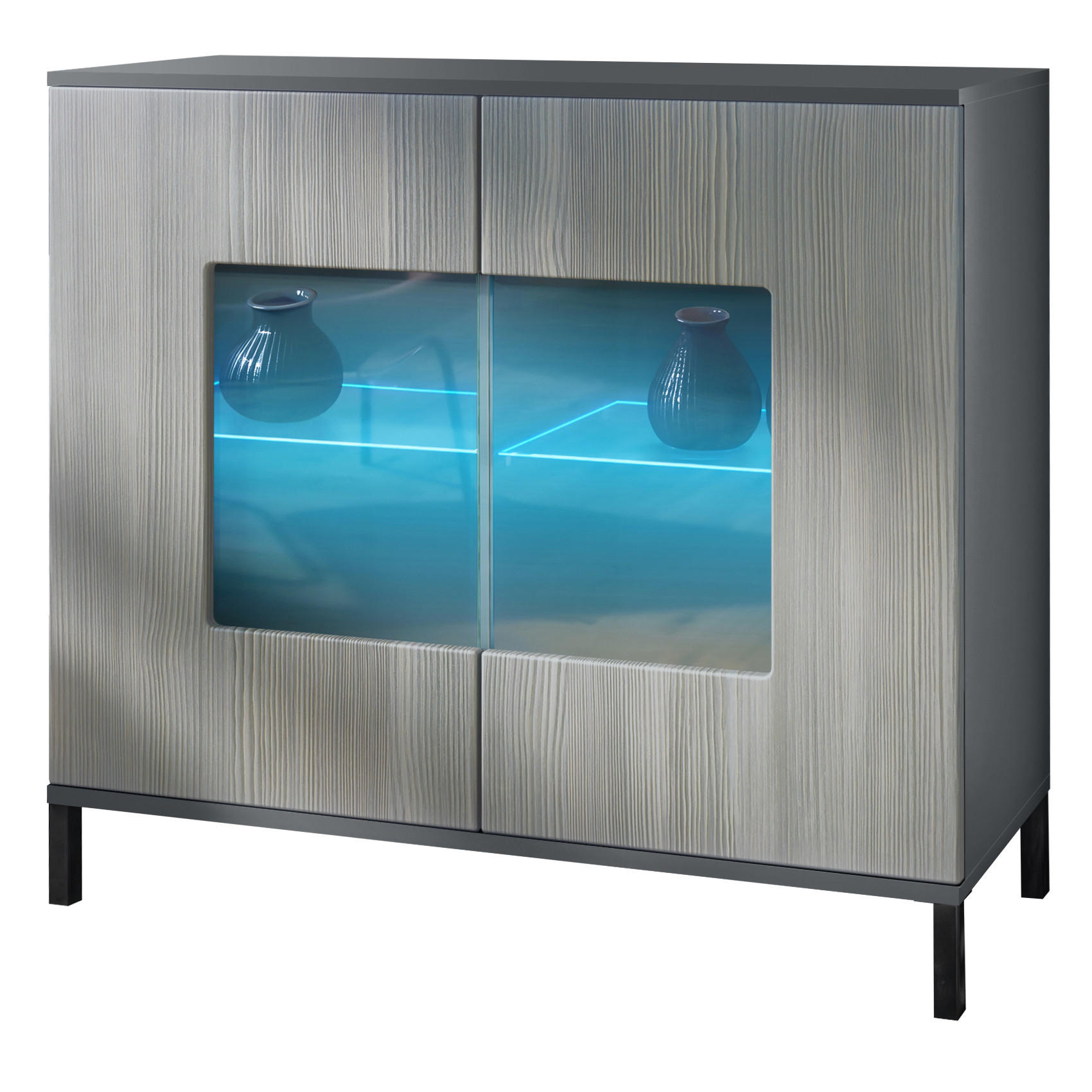 KOMMODE Grömitz Avola-Anthrazit - Anthrazit, Holzwerkstoff (92.5/83.5/35cm) - Vladon