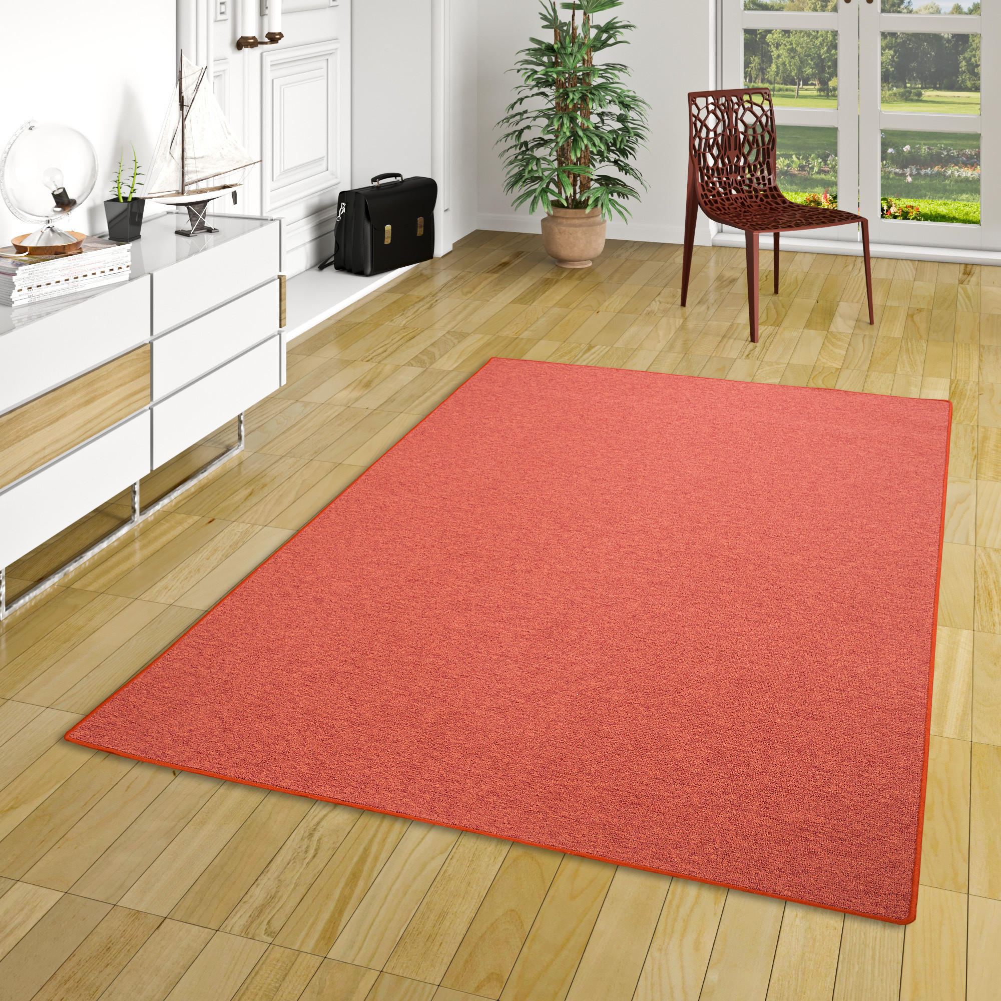 FEINSCHLINGEN VELOUR TEPPICH STRONG - Terra cotta, Textil (200/250cm) - Snapstyle