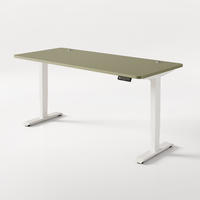SCHREIBTISCH Elektrisch Höhenverstellbarer HomePro 180x80cm Weiß/Grün mit Memory-Funktion, Anti-Kollisions Technologie - Weiß/Grün, Holzwerkstoff (80/180/62cm) - Desktronic
