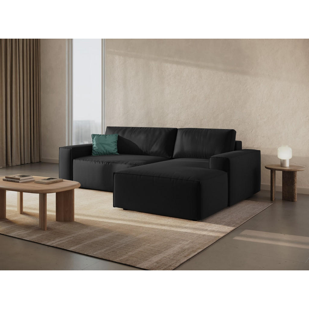 Thumbnail - Micadoni Ecksofa, Schwarz, Textil, 3-Sitzer, L-Form, 246x151 cm, Hergestellt in Europa, Oeko-Tex®, Wohnzimmer, Sofas & C...