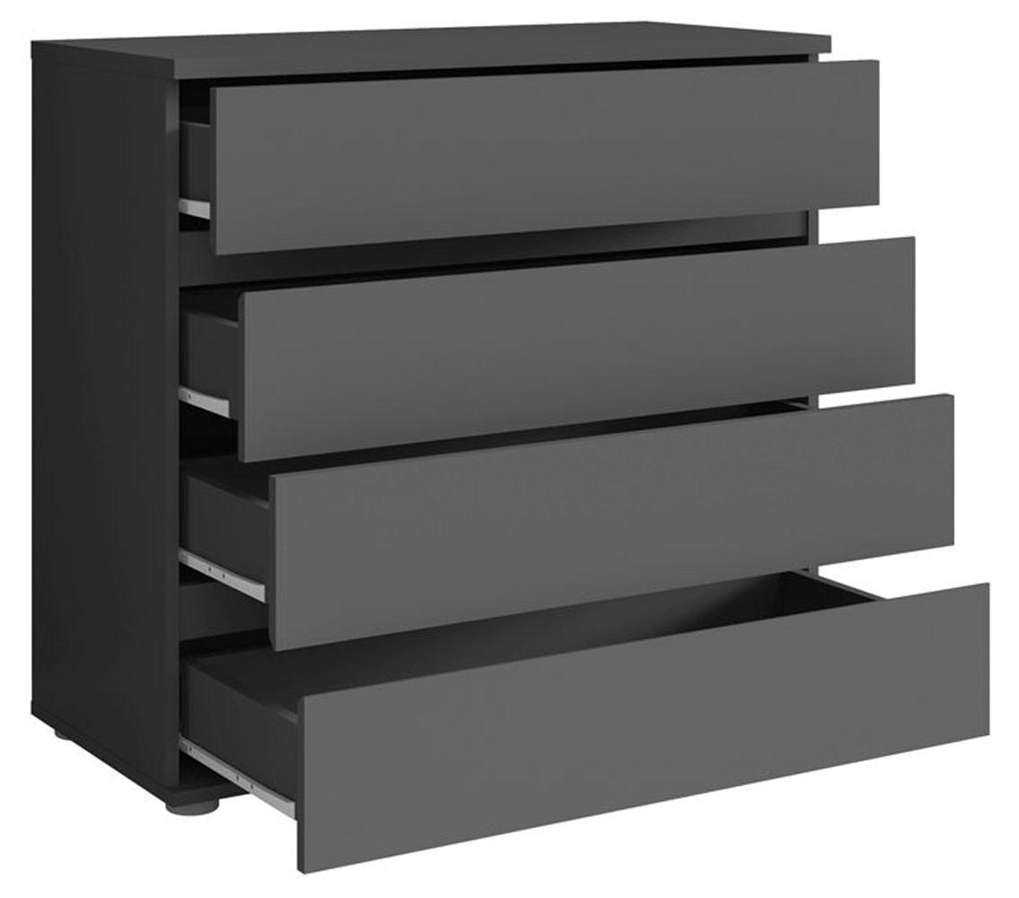 SCHUBLADENKOMMODE Fino graphit 91,5 / 42 / 85cm - Grau, Holz/Holzwerkstoff (92/85/42cm) - Feldmann-Wohnen