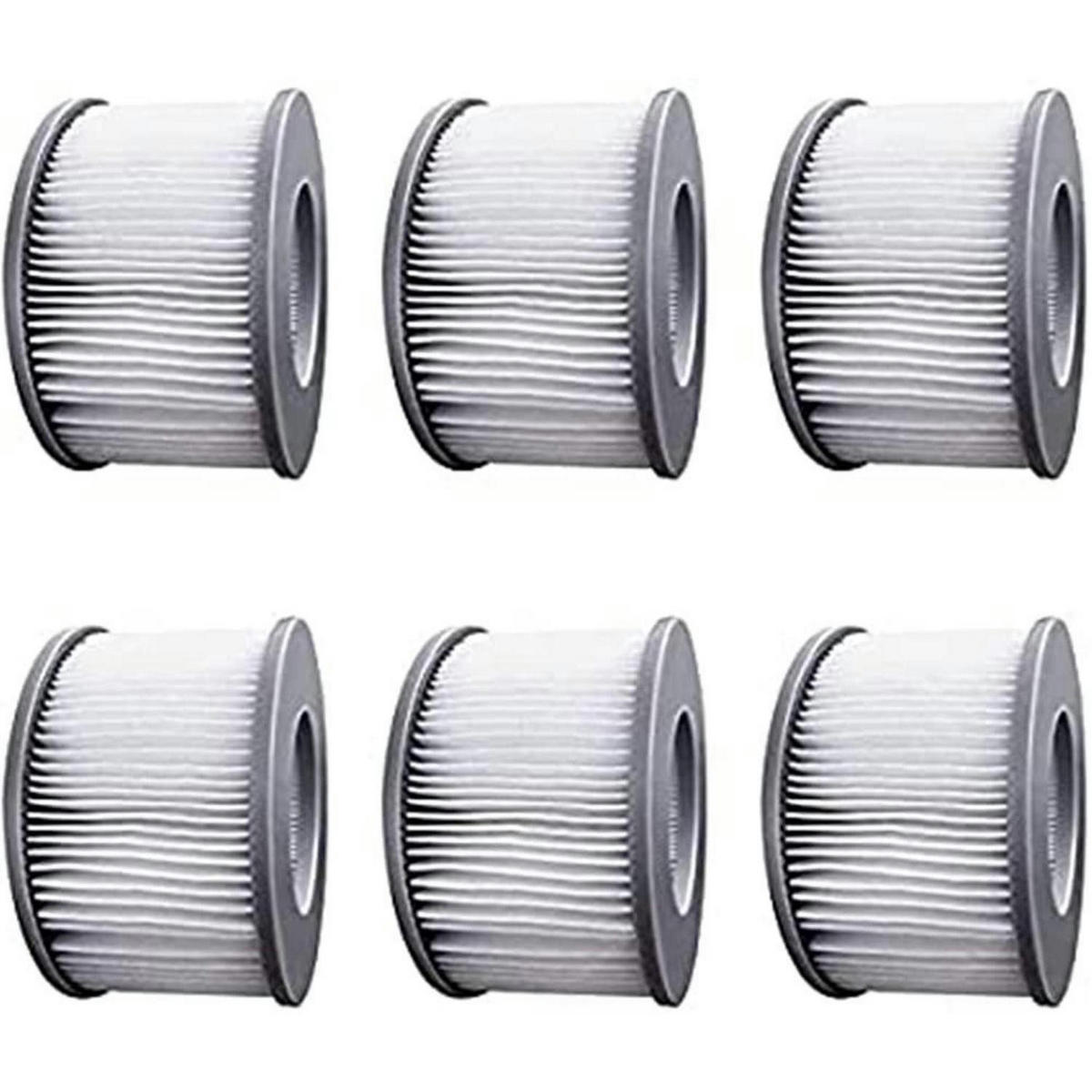 FILTERKARTUSCHE 6-teiliges Set für Whirlpools - Weiß, Kunststoff (6/8/11cm)