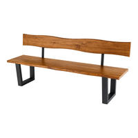 BANK GENESIS Braun Akazie 200cm - Braun, Holz (200/84/48cm) - riess-ambiente