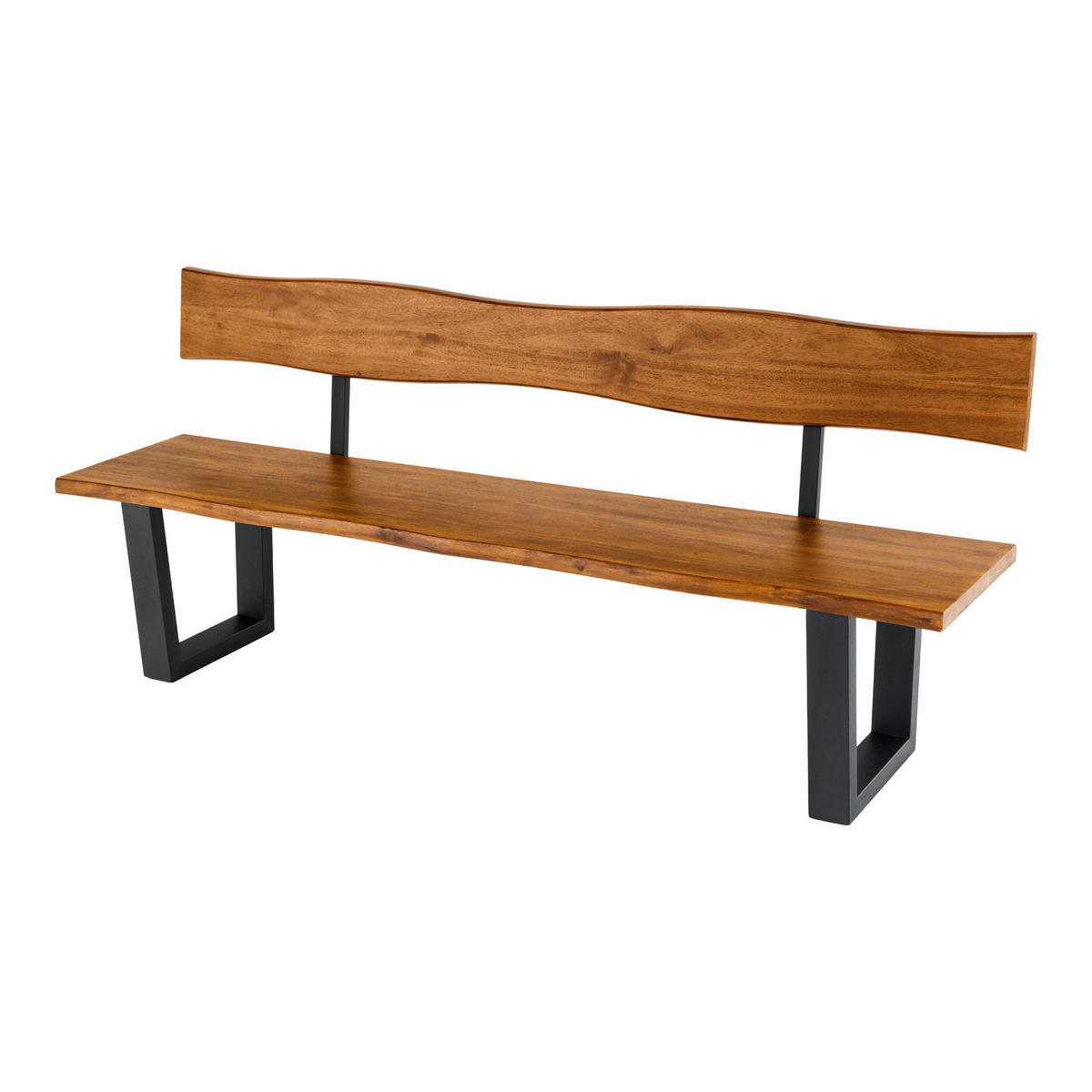 BANK GENESIS Braun Akazie 200cm - Braun, Holz (200/84/48cm) - riess-ambiente