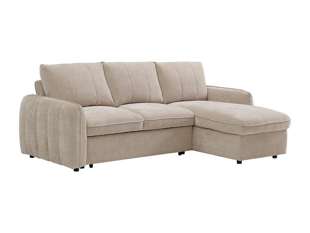 SCHLAFSOFA - 4 Personen - stoff - beige Naloci - Beige, Textil (240/92/158cm) - Vente-Unique