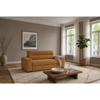2-SITZER Carlisle Flachgewebe Gold 183/97/93 cm - Dunkelgelb, Kunststoff/Textil (183/93/97cm) - foamnova