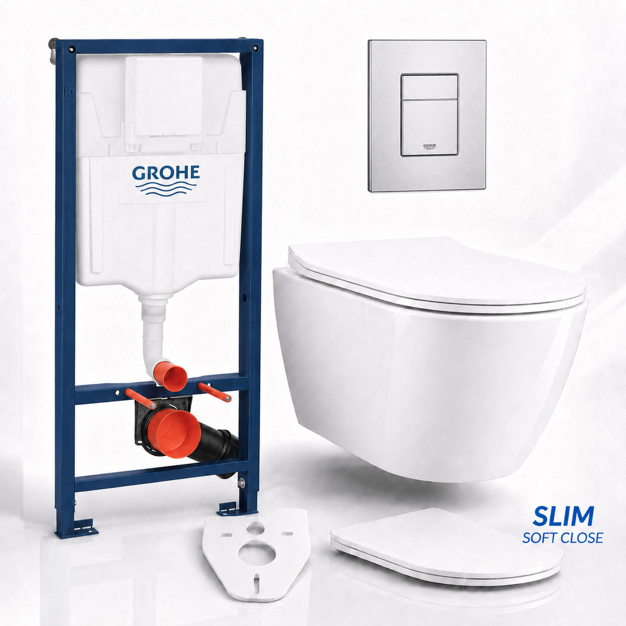 bad land Wc-Set Weiß 50x113x48.5 cm