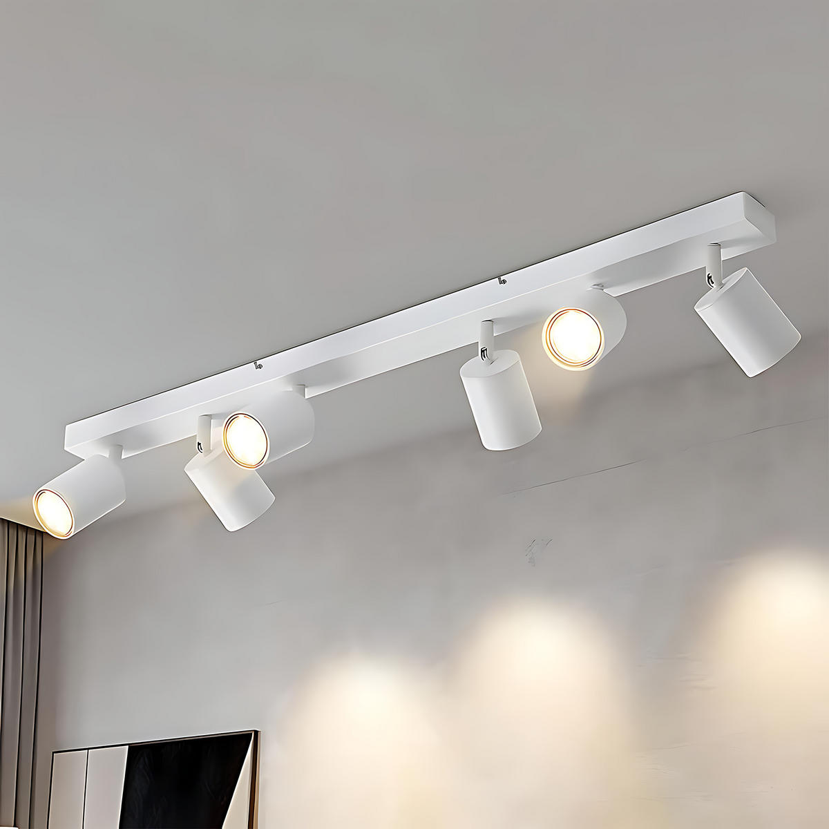 STRAHLER Roger 6-flammig 77/3/14 cm - Weiß, Metall (77/3/14cm) - Nettlife