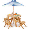 KINDERSITZGRUPPE 54cm Natur - Naturfarben, Holz - COSTWAY