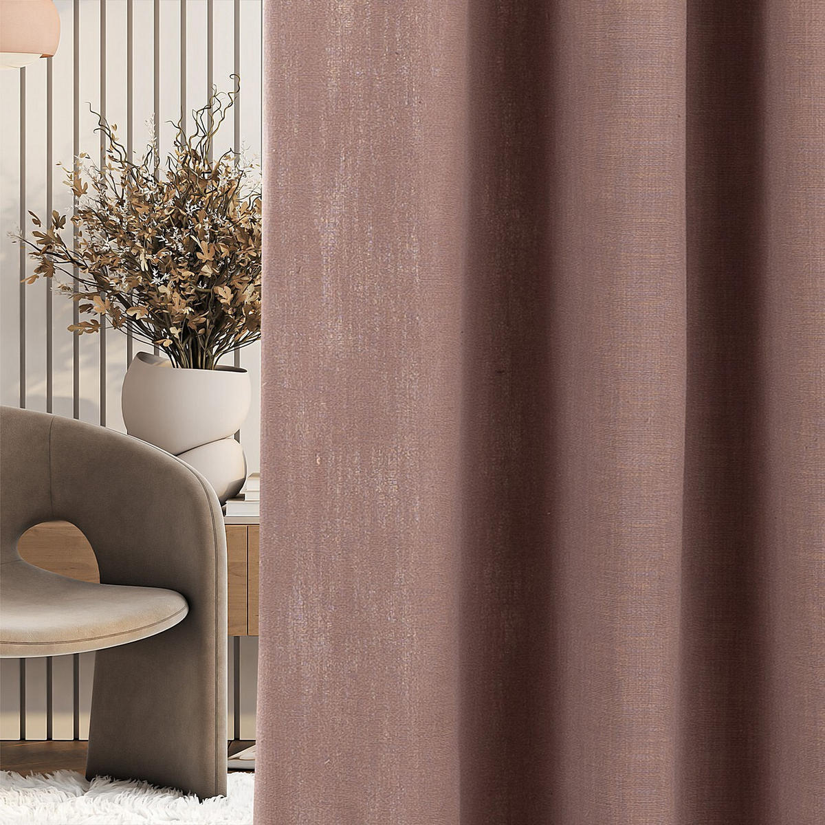 FERTIGVORHANG 140x280cm rosa - Rosa, Textil (140/280cm) - Dekoria