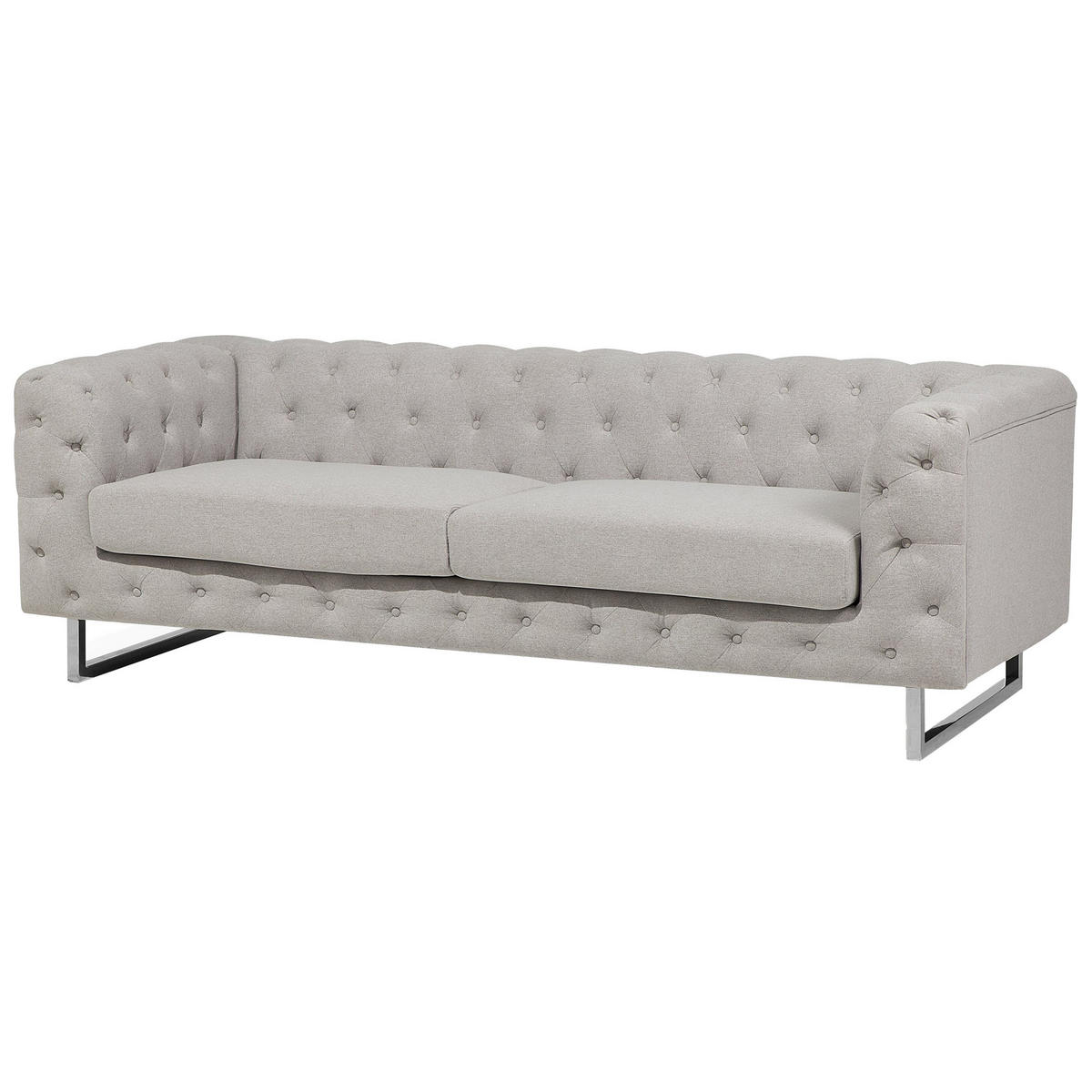 5-SITZER SOFA SET Polsterbezug Beige Vissland - Beige, Textil (215/71/87cm) - Beliani