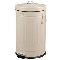 ABFALLEIMER VINTAGE, 20 Liter, Metall, beige - Beige, Metall (30.5/47.5/38cm) - eluno