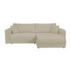 ECKSOFA Oreo L-Form Mit Bettkasten Und Schlaffunktion Quelle-Stoff Beige Rechts - Beige, Holz (247/143cm) - Kaiser Möbel