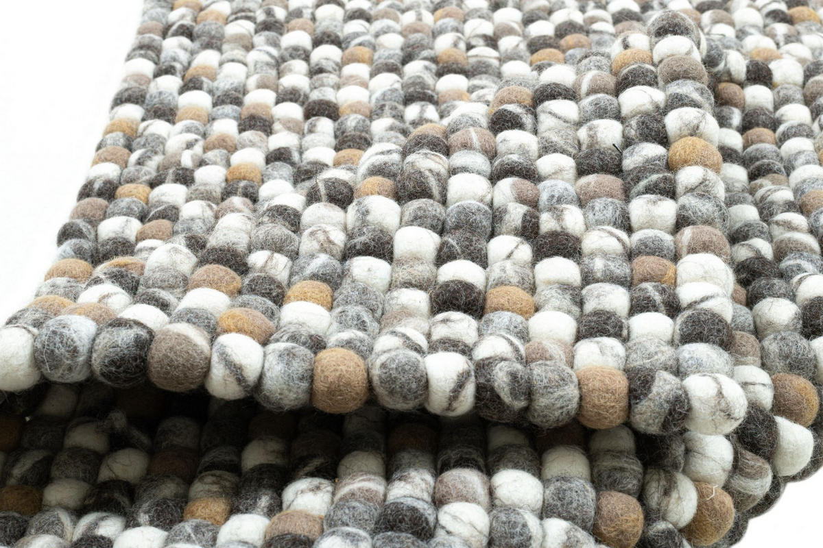 FILZTEPPICH Felty 34x34 cm - Naturfarben, Textil (34/34cm) - THEKO