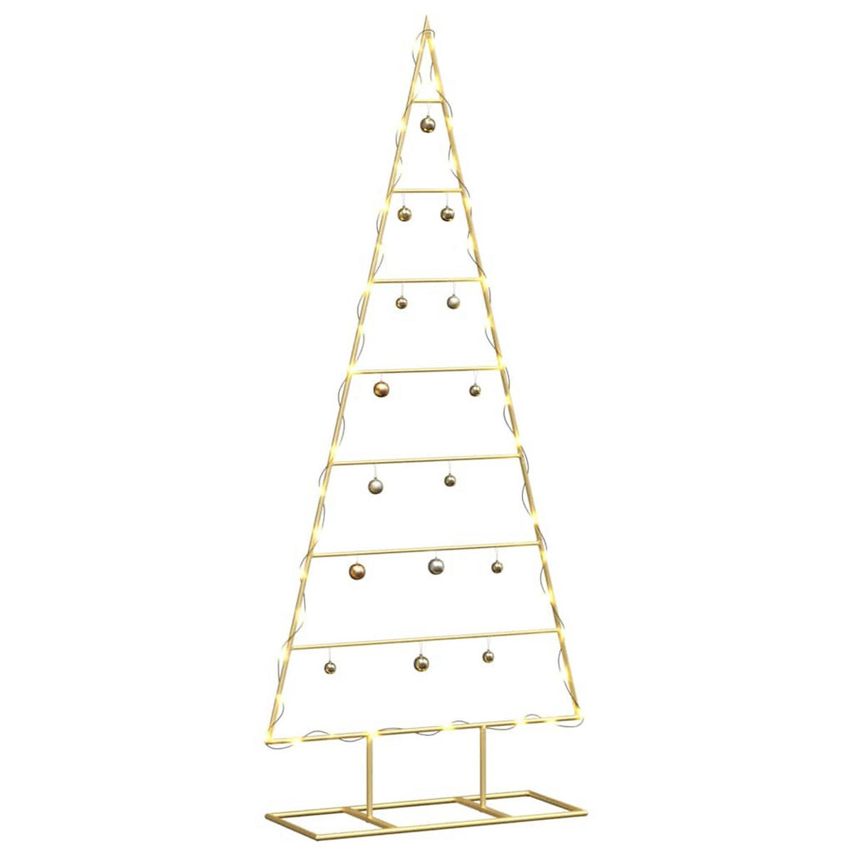 WEIHNACHTSBAUM Metall Gold 125 Cm Pulverbeschichteter Stahl - Goldfarben, Metall (125cm) - vidaXL