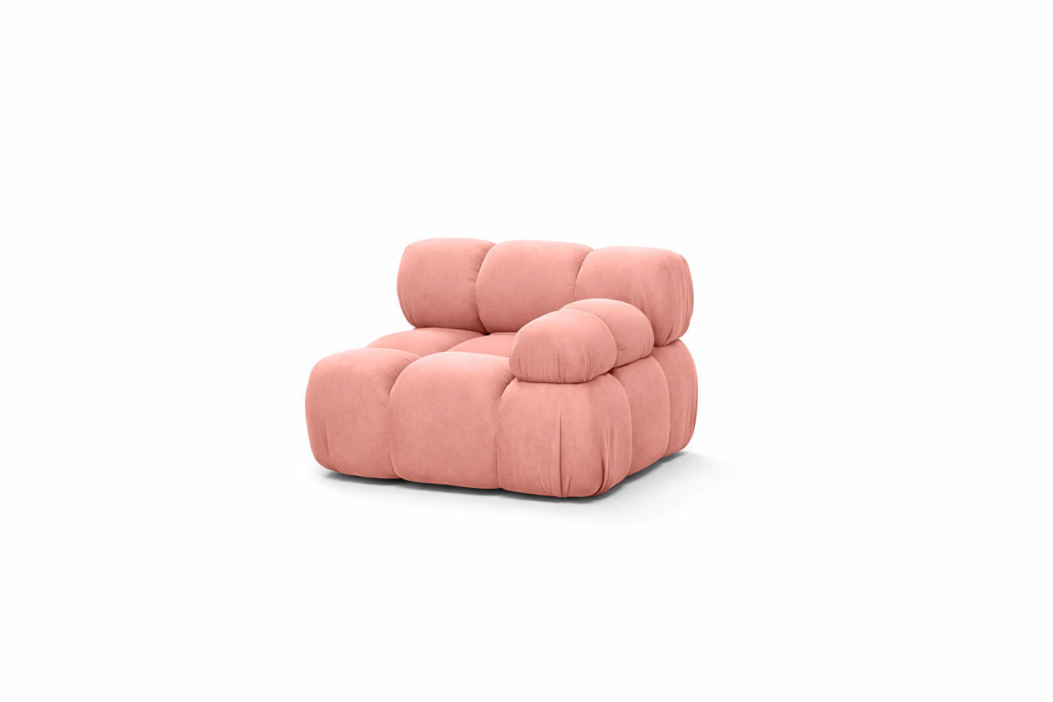 MODUL Seitlich, Für Modulares System, Stoff Salvador, Rosa, Rechts, Selia - Pink, Holz (95/70/95cm) - Kaiser Möbel