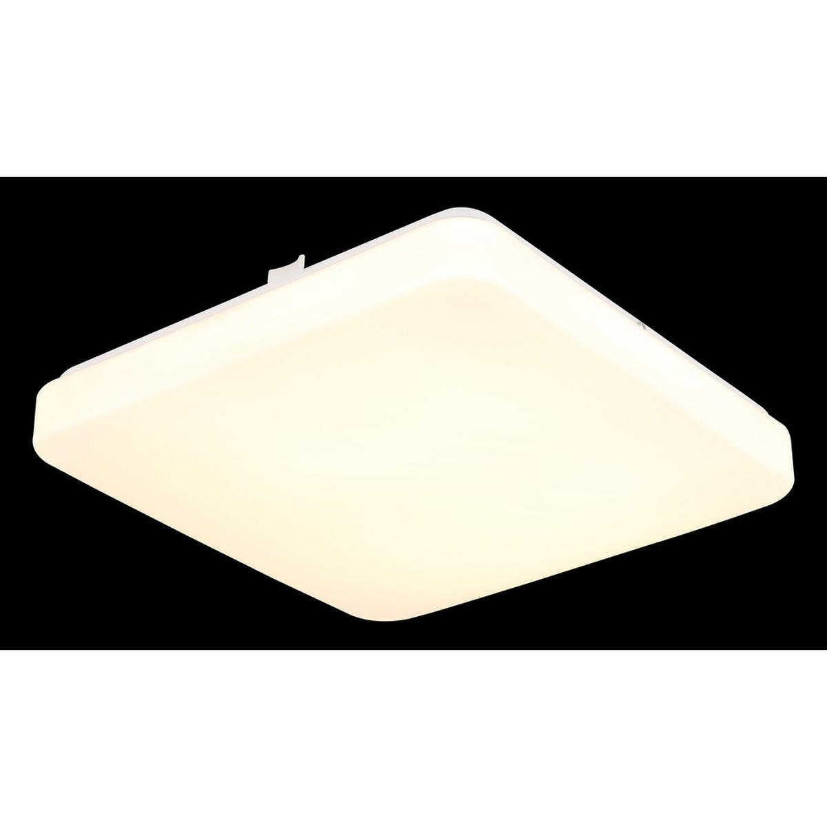 DECKENLEUCHTE DONTE Metall Weiß matt LED Aufbau - Weiß, Metall (27/27/5.5cm) - Globo Lighting