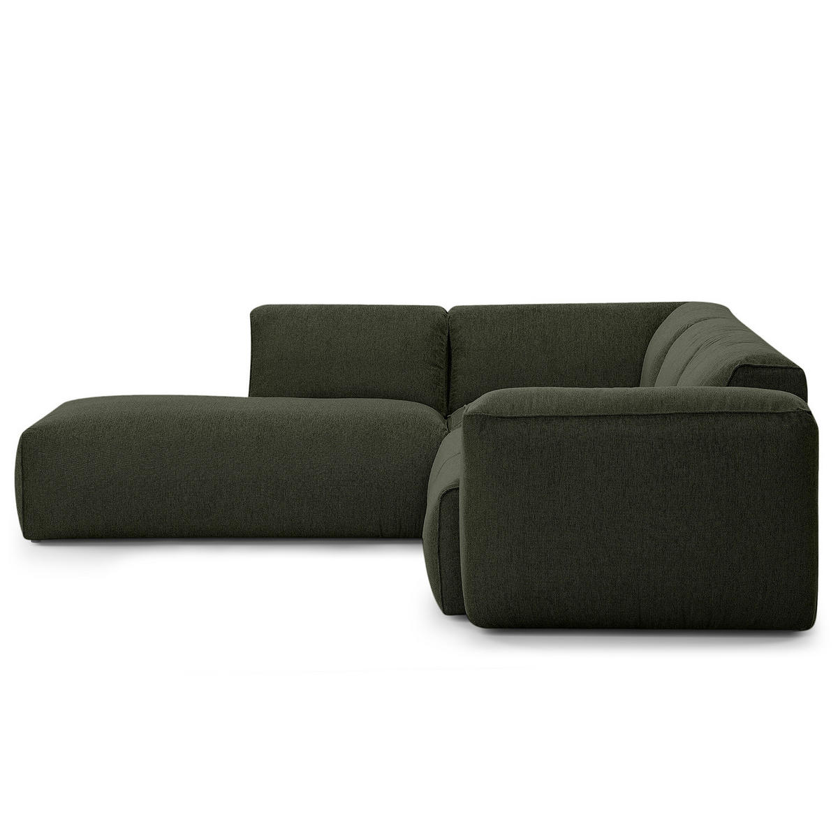 3-SITZER ECKSOFA mit Recamiere - Schwarz/Grau, Kunststoff/Textil (295/231cm) - home24