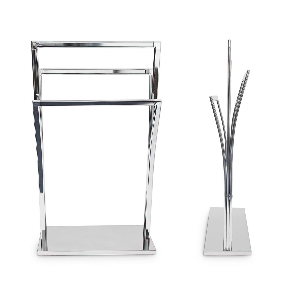 HANDTUCHSTÄNDER - Silberfarben, Metall (50/86/20cm) - Relaxdays