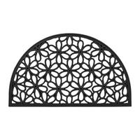 FUßMATTE - Schwarz, Kunststoff (75/45cm) - Relaxdays