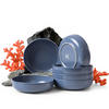TELLER-SET VICTO 6-tlg Suppenteller, matt blau - Blau, Keramik (18cm) - KONSIMO®