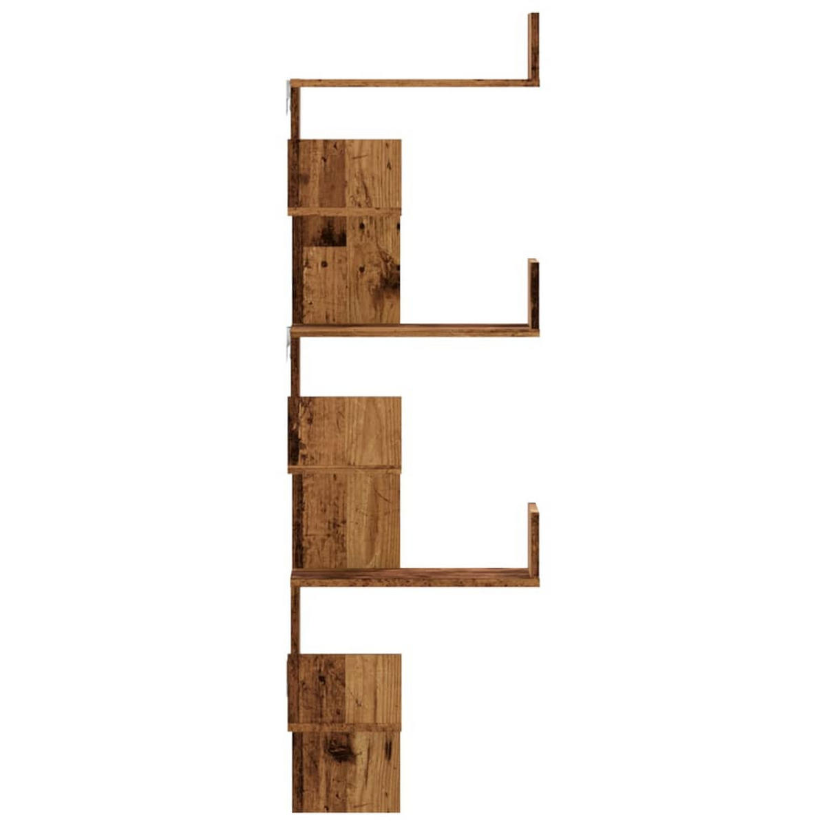 WAND-ECKREGAL Altholz-Optik 45/45/147 Cm Holzwerkstoff - Braun, Holzwerkstoff (45/147/45cm) - vidaXL