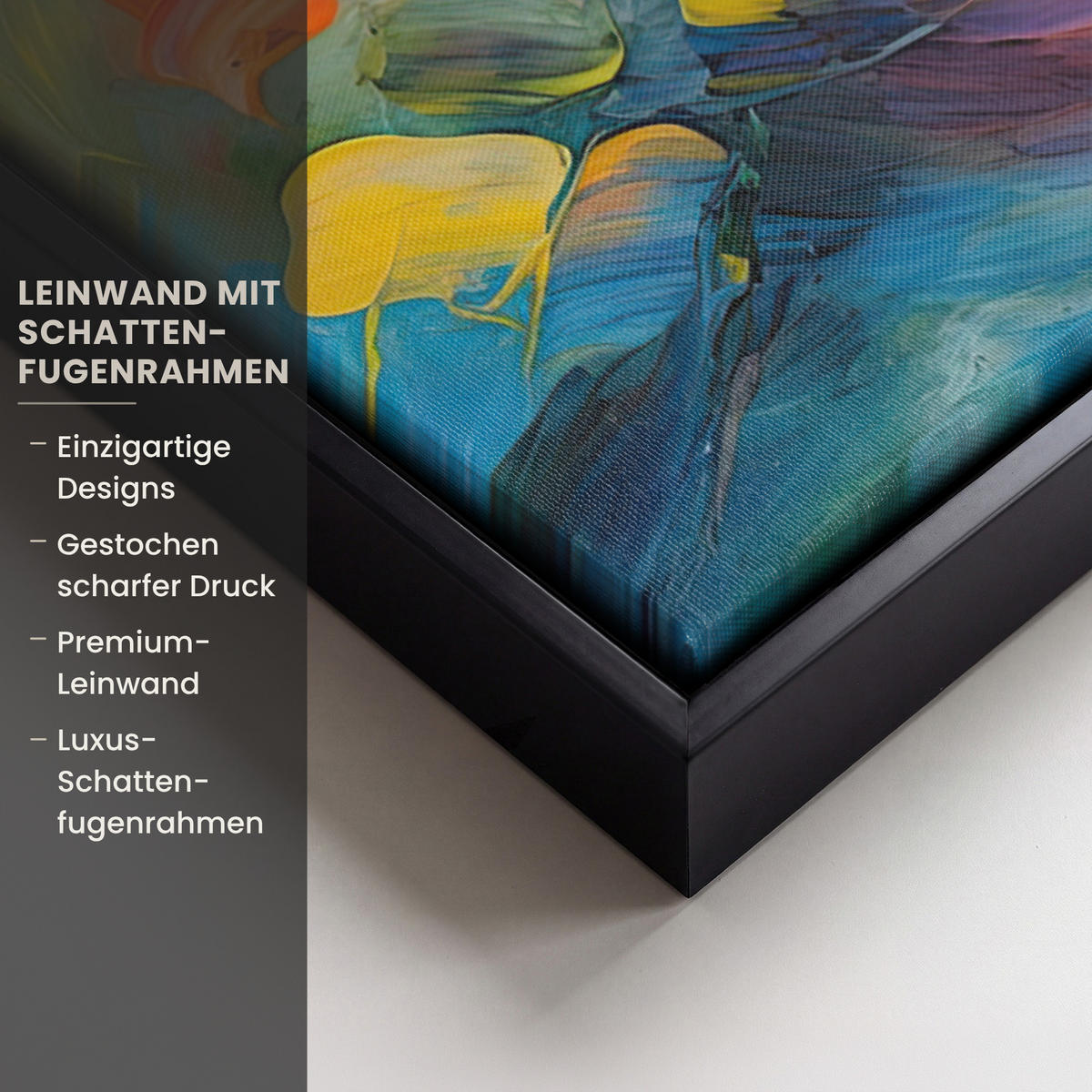LEINWAND Bilder mit Rahmen - Ölgemälde - Kunst - Abstrakt - Farbenfroh - 70x50 - Altrosa, Textil (70/50cm) - MuchoWow