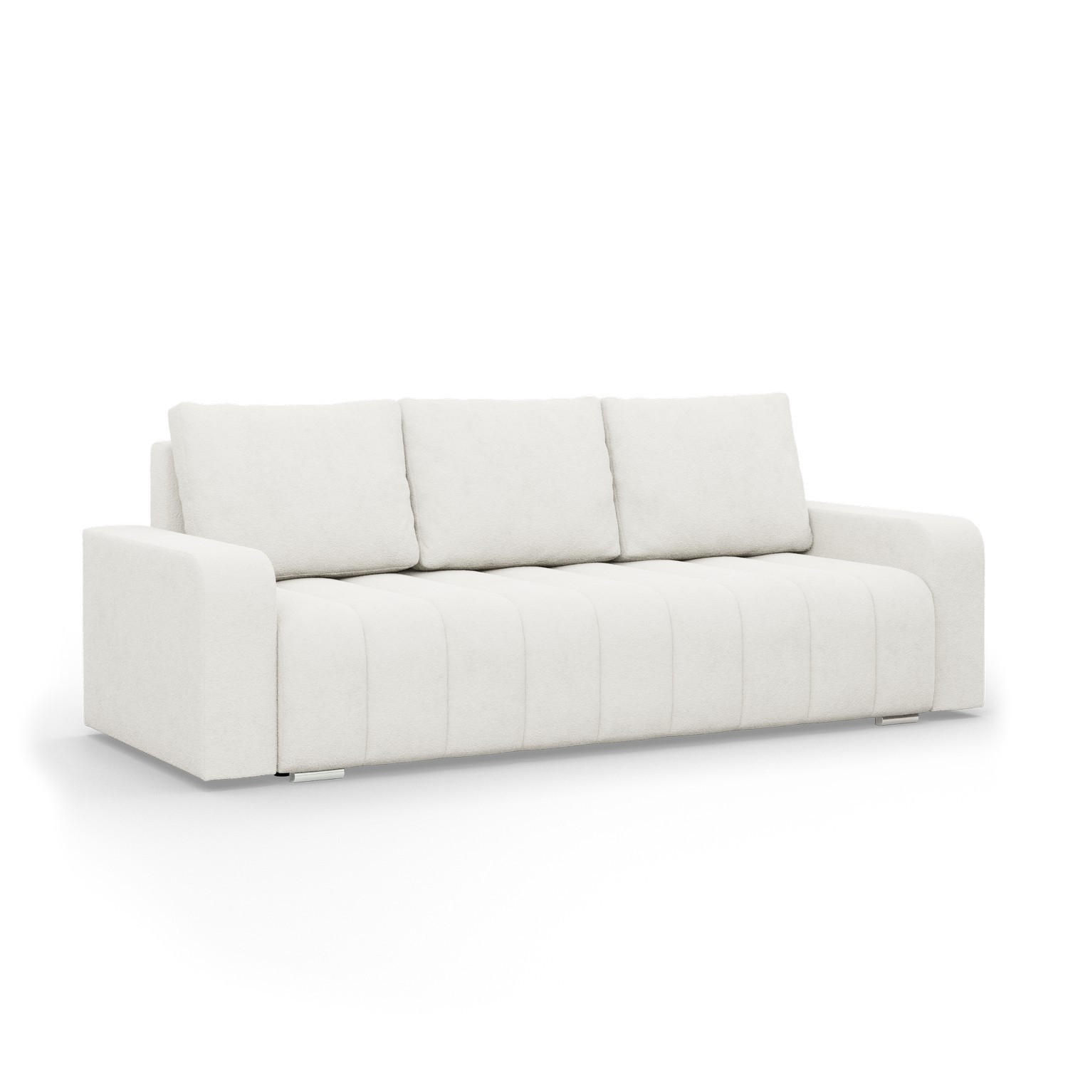 SOFA 3-SITZER MIT SCHLAFFUNKTION ABRIELLE Creme - Creme, Textil (97/87/227cm) - Mebligo