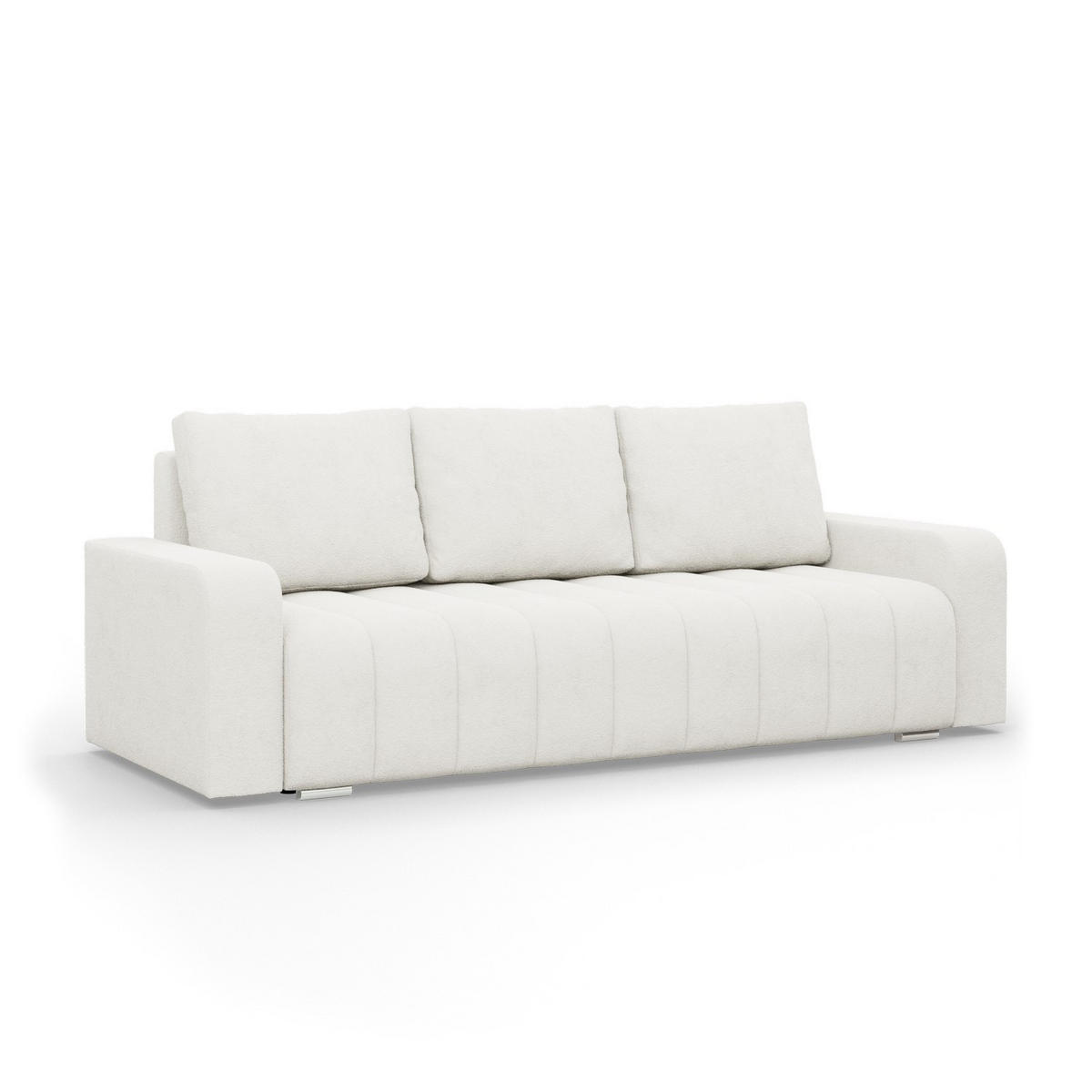 SOFA 3-SITZER MIT SCHLAFFUNKTION ABRIELLE Creme - Creme, Textil (97/87/227cm) - Mebligo