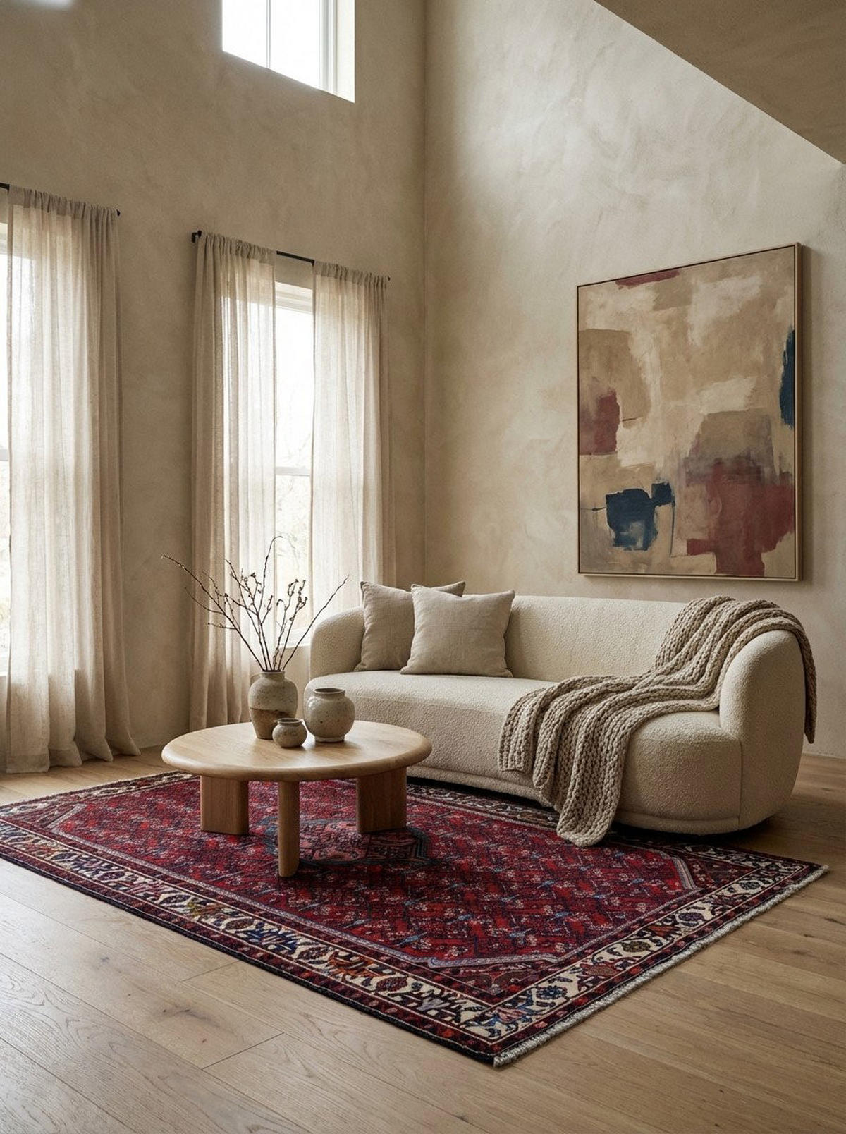 TEPPICH Assadabad Rot 197/125 cm Schurwolle - Rot, Textil (125/197cm) - Looma