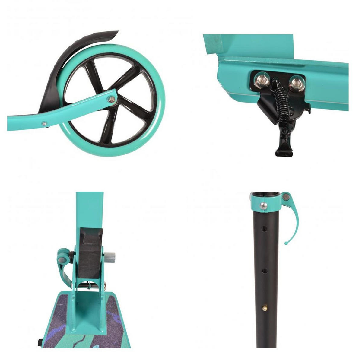 KINDERROLLER Storm türkis Höhe einstellbar, zusammenklappbar, PU Räder, ABEC-5 - Türkis, Metall (75/20/70cm)
