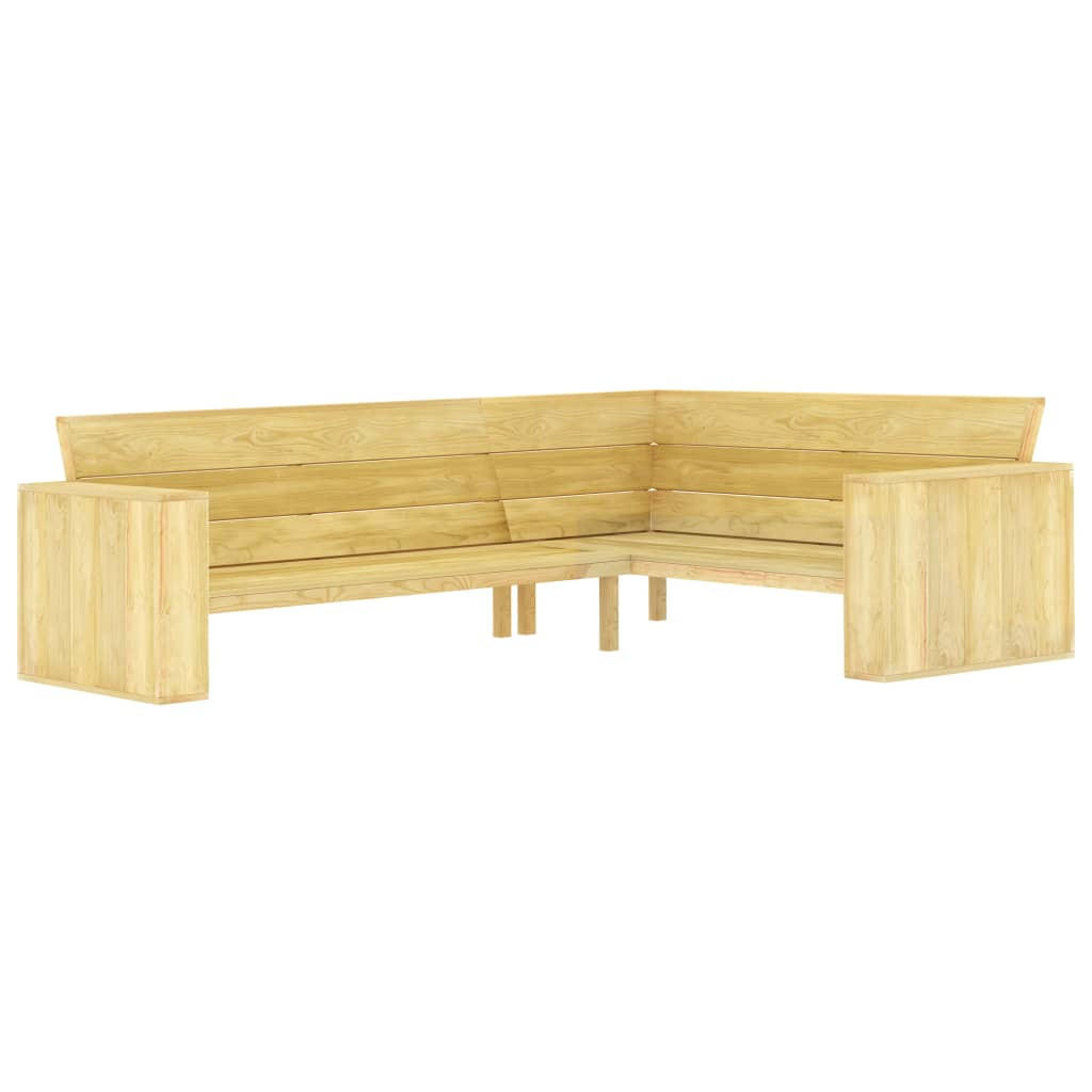 GARTEN-ECKBANK 239 cm Kiefernholz Imprägniert - Braun, Holz (239/76/164.5cm)