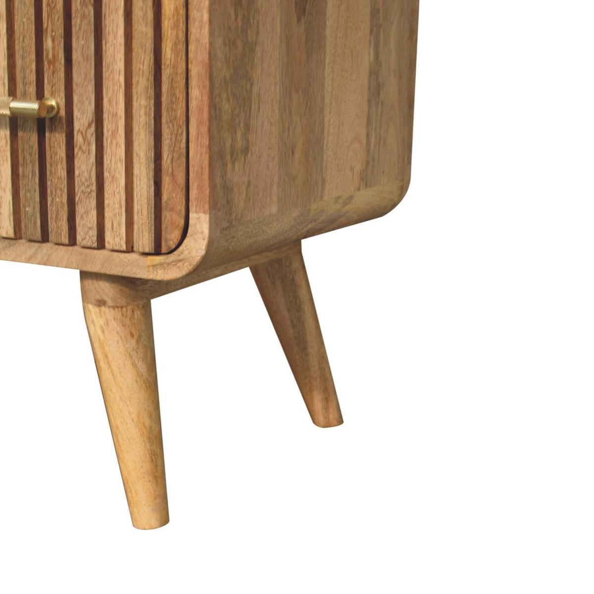 TRUHE Metropolitan 3-Schublade, Nordische Beine, Beige - Beige/Messingfarben, Holz/Metall (70/79/35cm) - Artisan Furniture