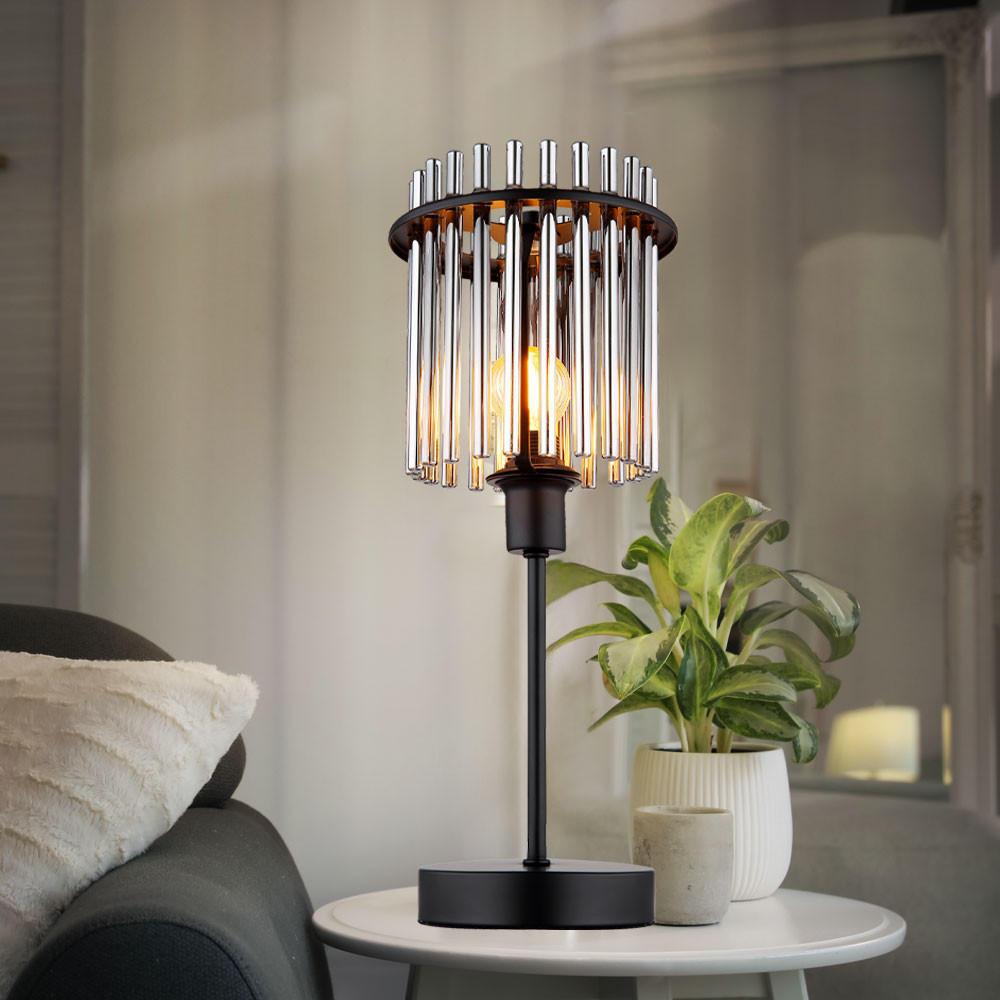 LED TISCHLEUCHTE Gorley Metall Grau - Grau, Glas (15/15/37.5cm) - Globo Lighting