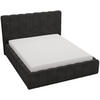 DOPPELBETT mit Bettkasten 160x200 Porto, Lattenrost, Schwarz - Schwarz, Holz/Textil (160/200cm) - Emporius