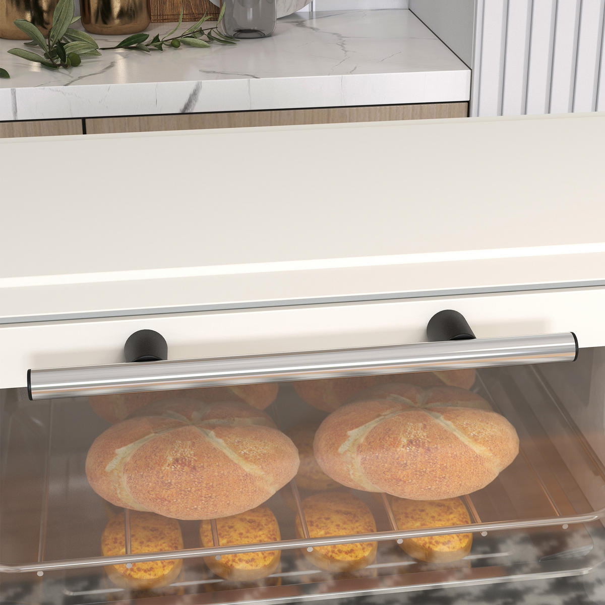 MINIBACKOFEN 9L 750W Mini Ofen mit Backblech & Grillrost, Temperatur 100-230°C, 60 Min. Timer, Edelstahl, Cremeweiß - Beige, Metall (35/20/24.6cm) - Beaface
