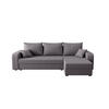 ECKSOFA HEWLET L BIS Cosmic 160 Rechts mit Schlaffunktion - Grau, Textil (240/140cm) - Bedante