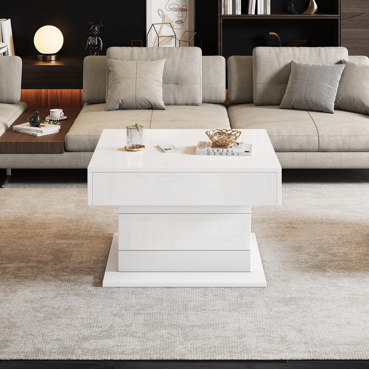 COUCHTISCH Weiß - Weiß, Holzwerkstoff (70/70/45cm)