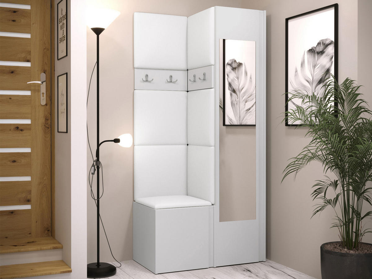 GARDEROBEN-SET Orion XXV - Weiß, Holzwerkstoff/Kunststoff (82/186/46cm) - MIRJAN24