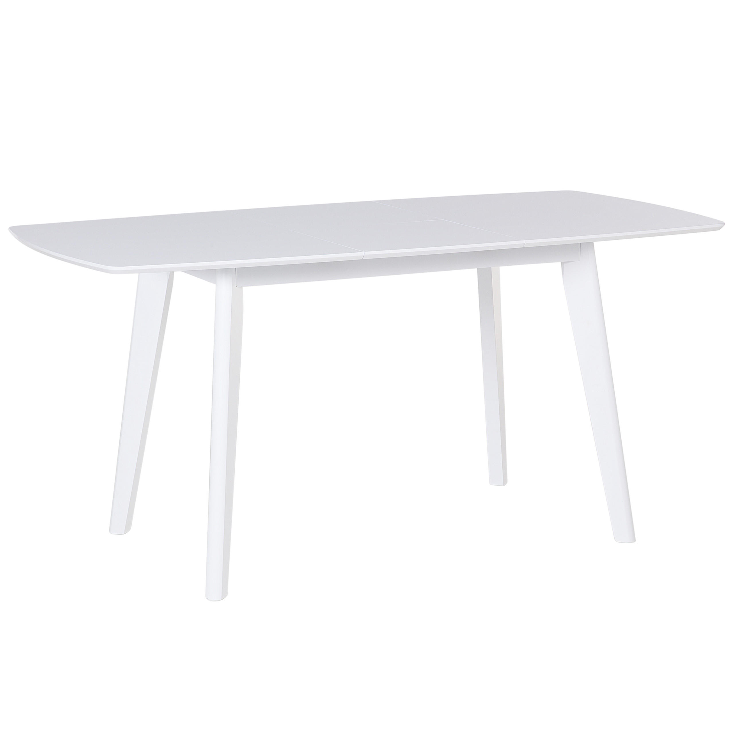 BLAGOVAONSKI STOL 120-160/80/75 cm bijeli pravokutni Sanford - bijela, drvni materijal (120/80/75cm) - Beliani