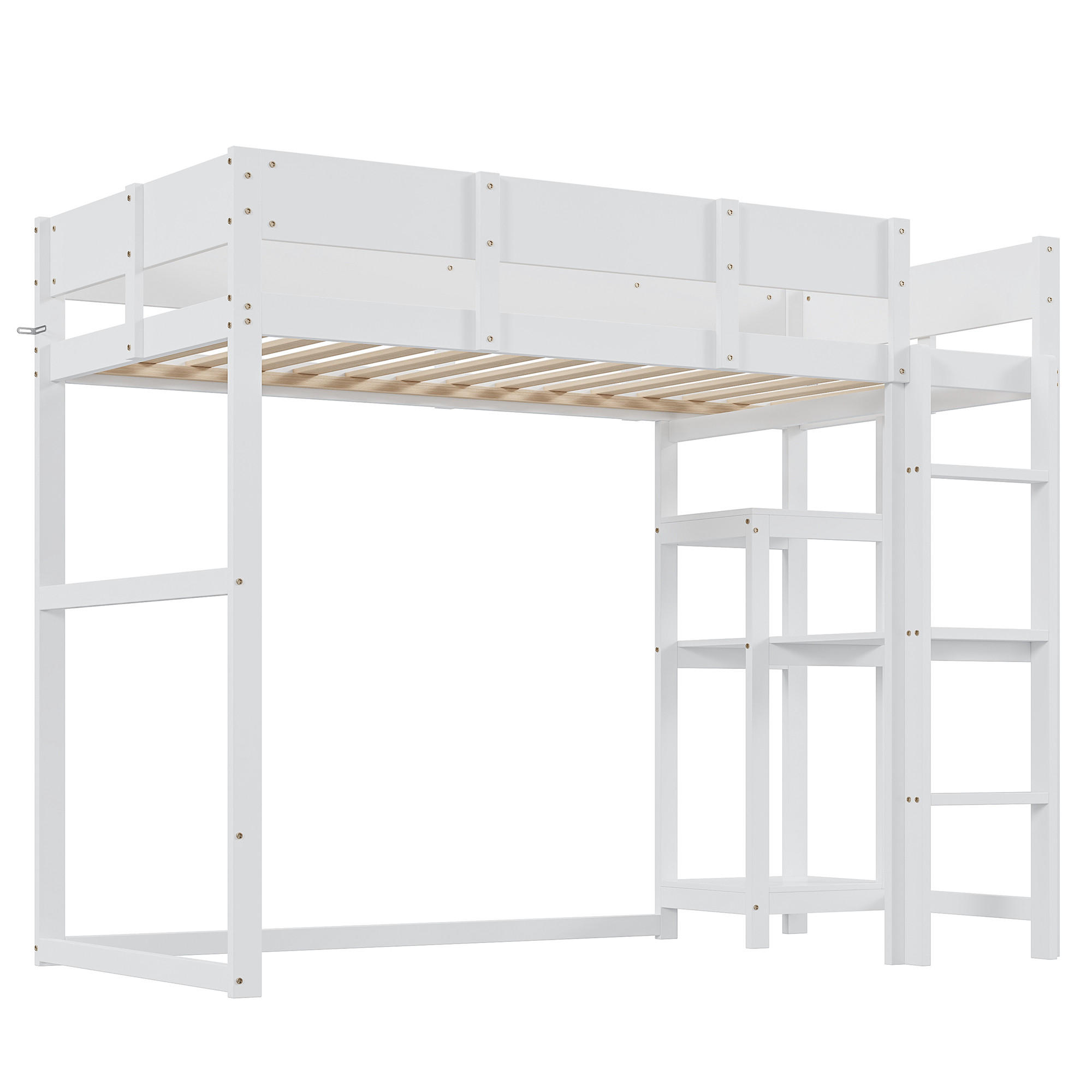 HOCHBETT 90x200 cm Ablage Holz weiß - Weiß, Holz (90/200cm) - LEBENLANG