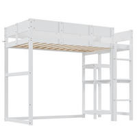 HOCHBETT 90x200 cm Ablage Holz weiß - Weiß, Holz (90/200cm) - LEBENLANG