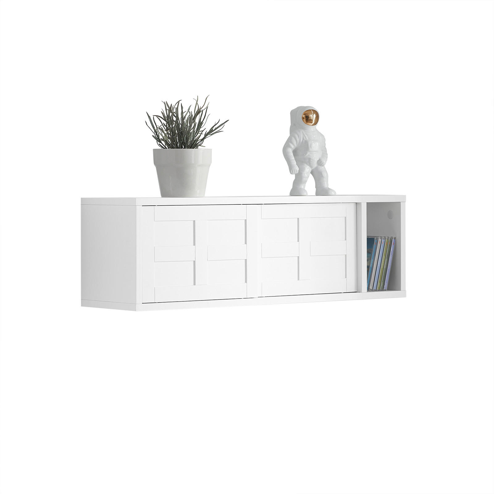 WANDGARDEROBE Weiß - Weiß, Holzwerkstoff (75/23/20cm) - SoBuy